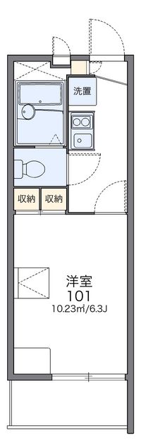 レオパレスレコルテ松ヶ枝 間取り図