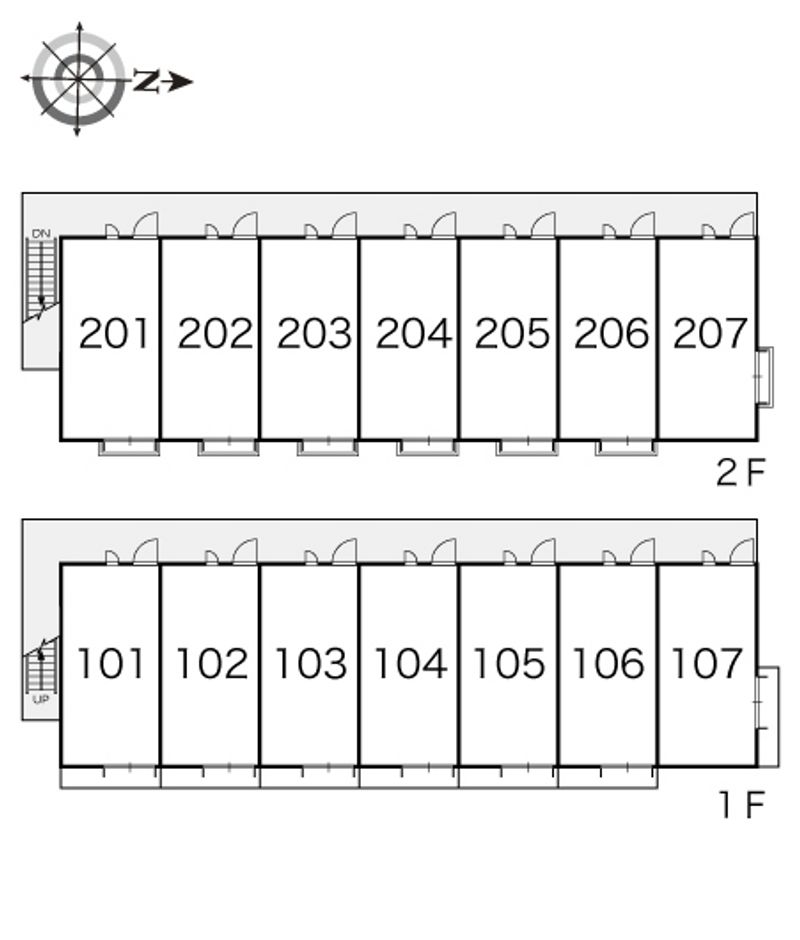 レオパレス小路Ⅱ 間取配置図