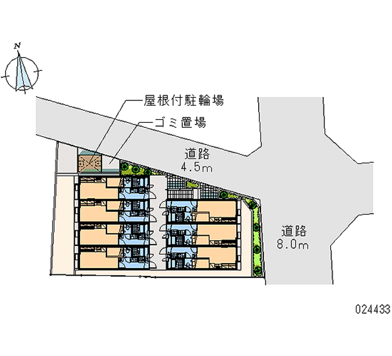 レオパレスＧフォレスト沼袋 区画図