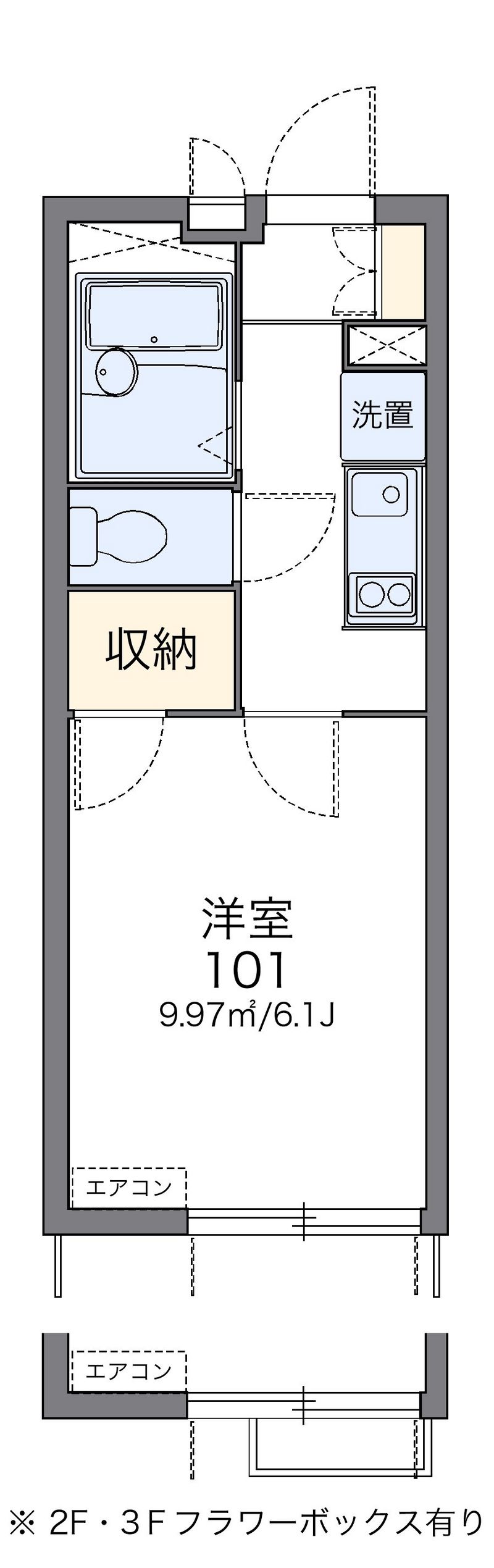 レオパレスブルーシャイン 間取図