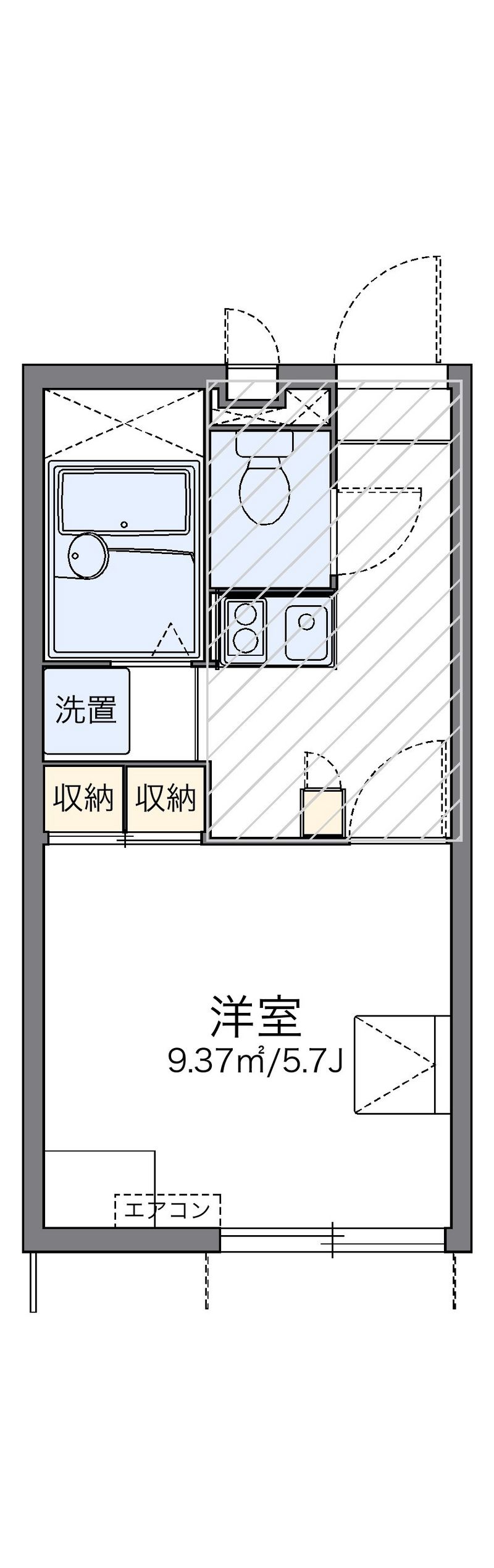 レオパレスジュネス紫竹 間取図