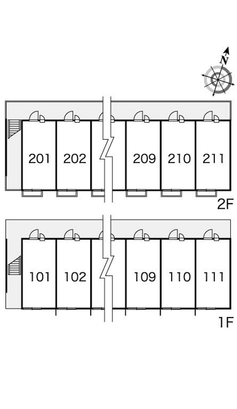 レオパレスポポー 間取配置図