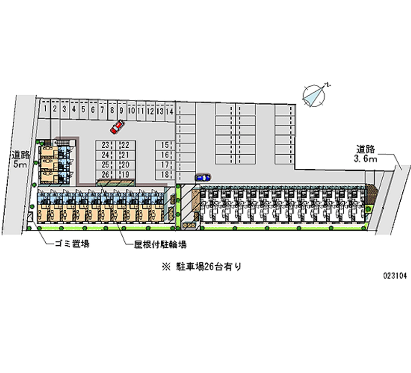 レオパレス成田空港Ｂ 月極駐車場