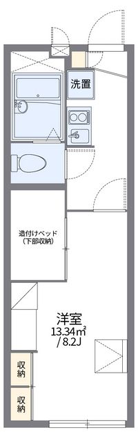 レオパレスニューロード 間取り図