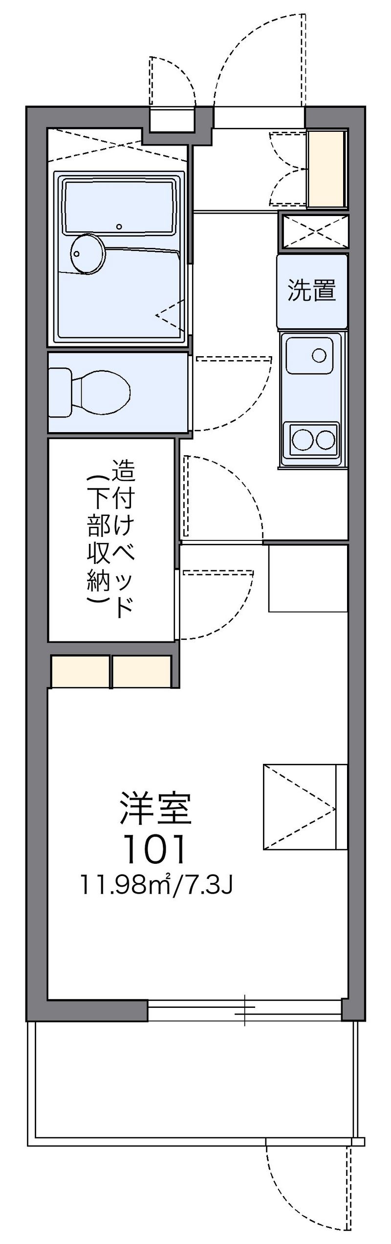 レオパレスサルース 間取図