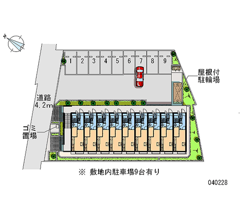 レオパレスハッピネス 月極駐車場