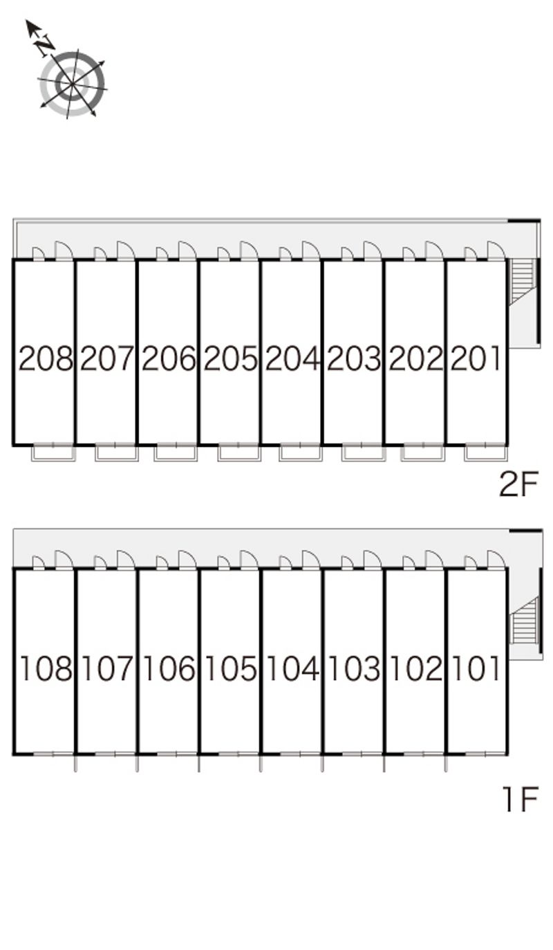 レオパレスエルミタージュⅡ 間取配置図