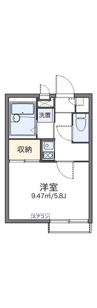 レオパレスアプリコット 間取り図