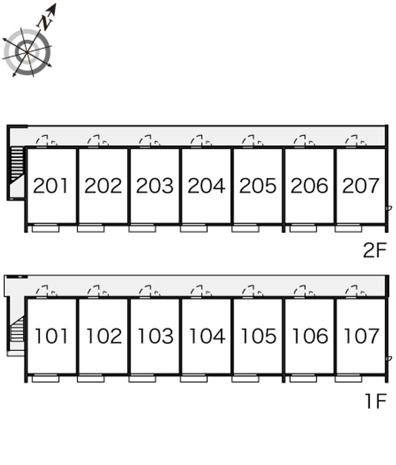 レオパレス羽根木 間取配置図