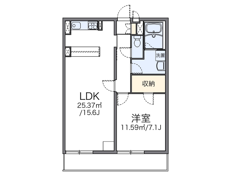 レオパレス紫峰ヶ丘Ⅰ 間取り
