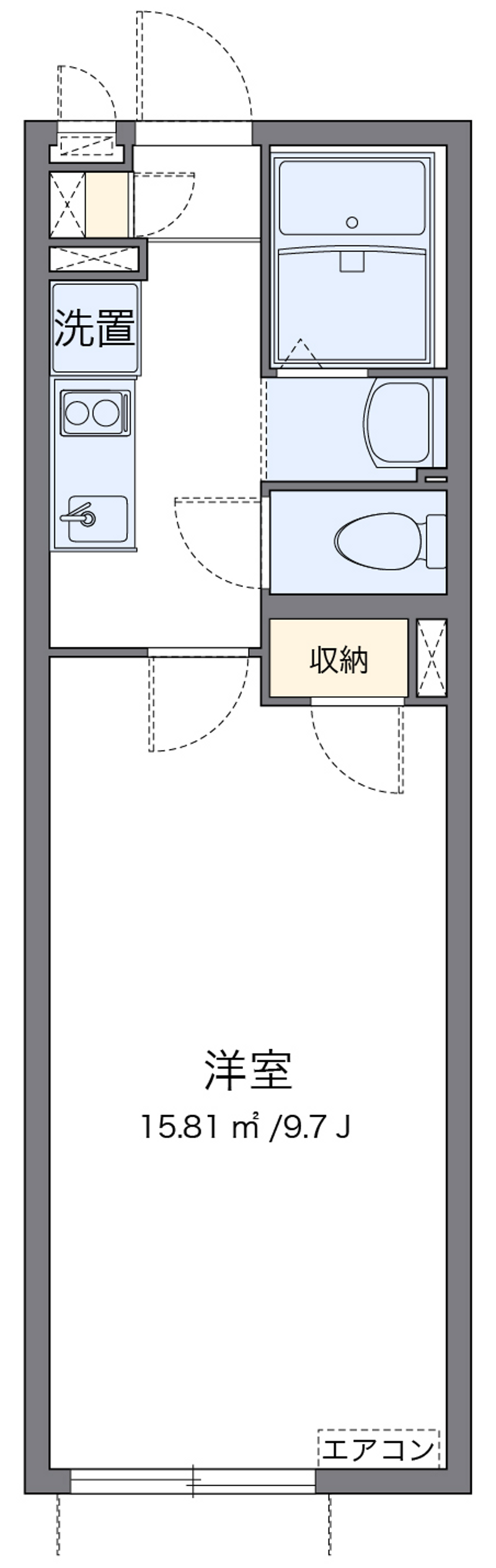 クレイノフローラ　六坊Ⅱ 間取図