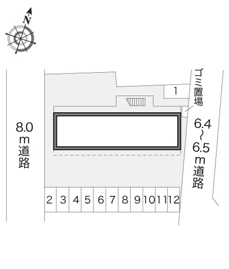 レオパレス猪子石 配置図