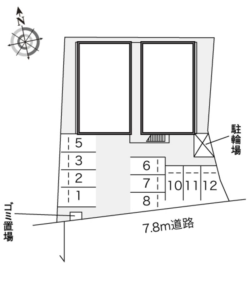 レオパレスＨａＲＵⅡ 配置図