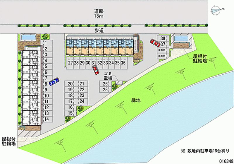 レオパレスアロマ赤坂Ⅱ 月極駐車場