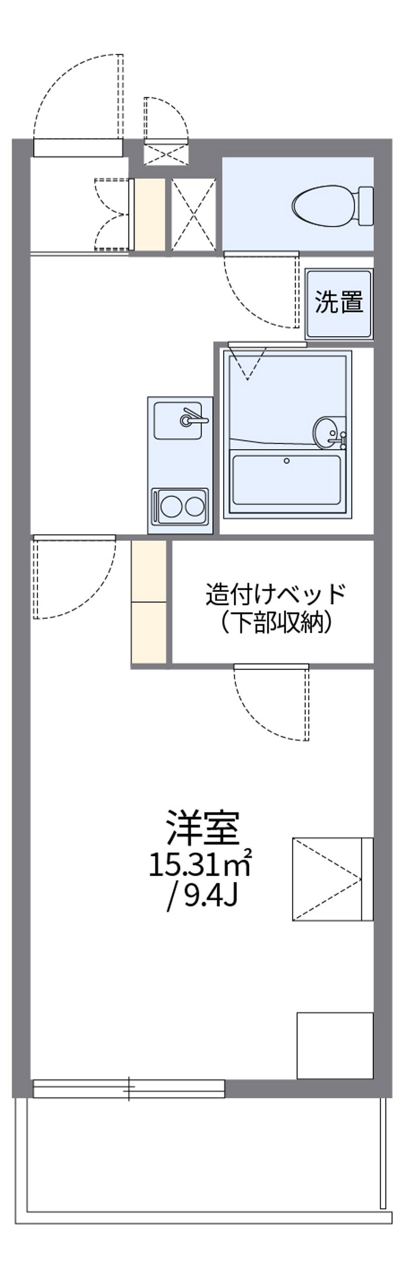 レオパレスグリーンヒルズ花園 間取図