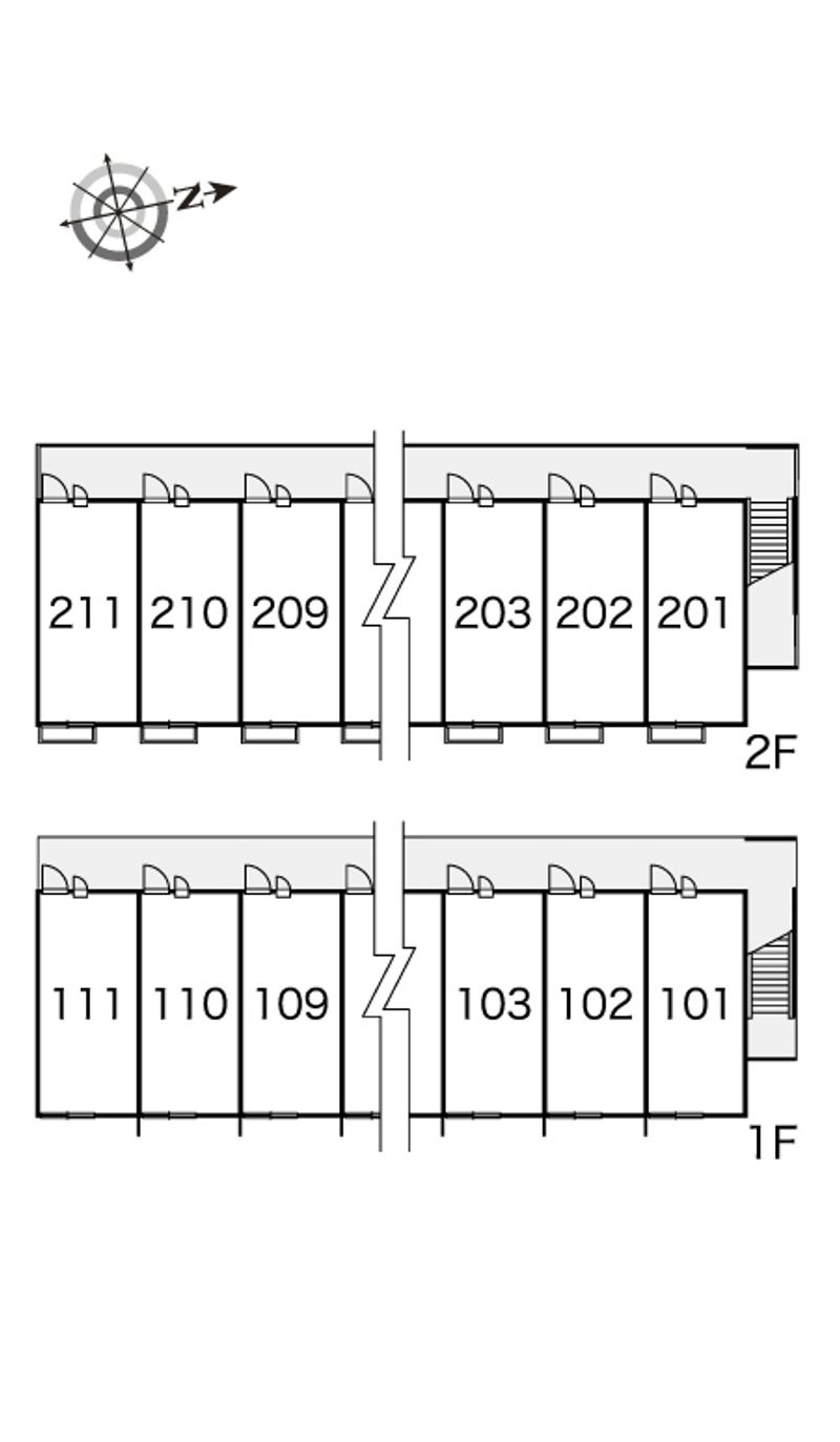 レオパレスオアシス中田 間取配置図