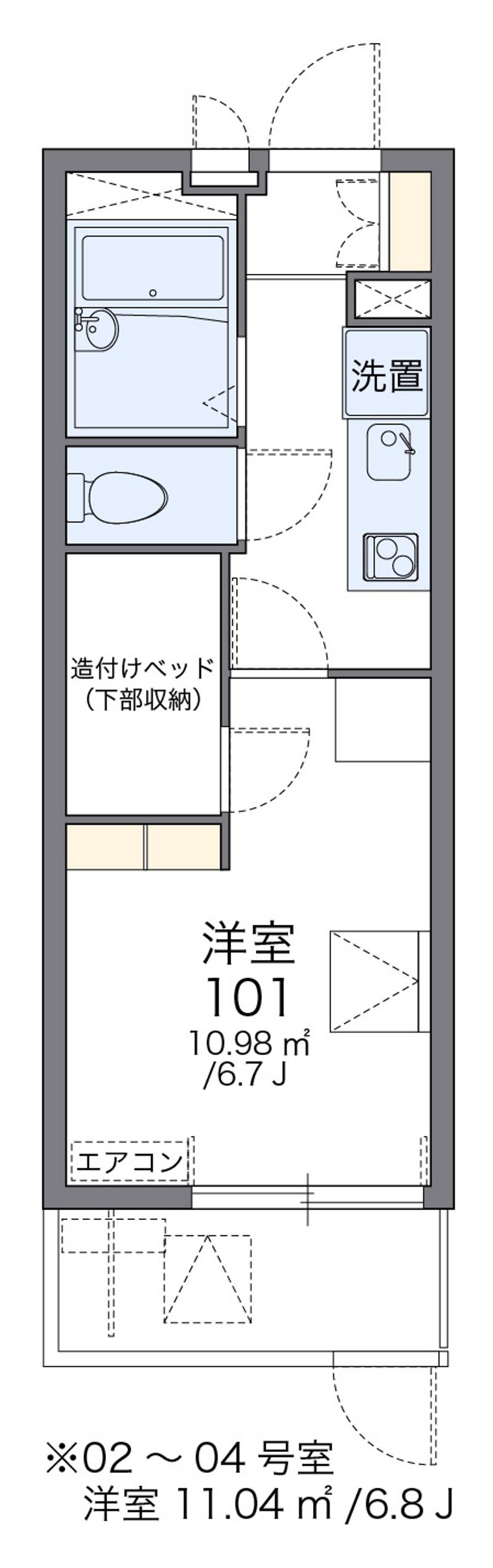レオパレス夢眠舎 間取図