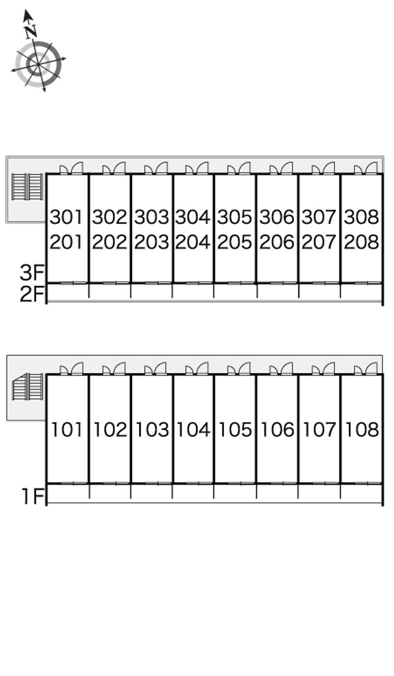 レオパレスあめやⅢ 間取配置図
