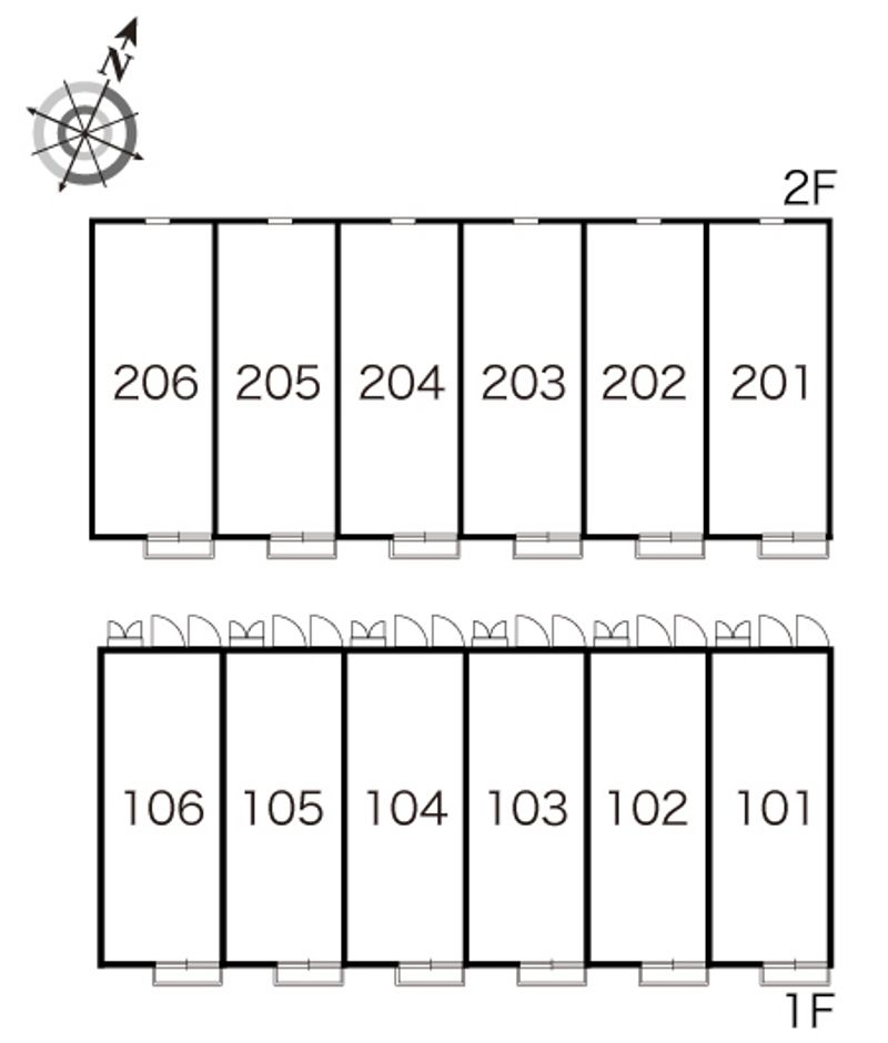 レオパレス愛和Ⅱ 間取り配置図