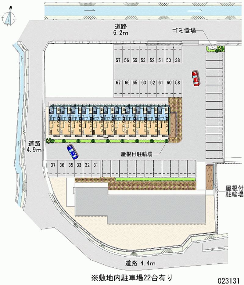 レオパレスＯＺＵ　２ 月極駐車場