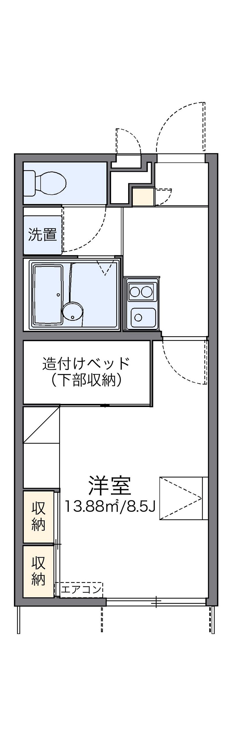 レオパレス真 間取図