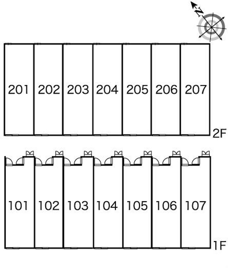 レオパレスジュテーム 間取配置図