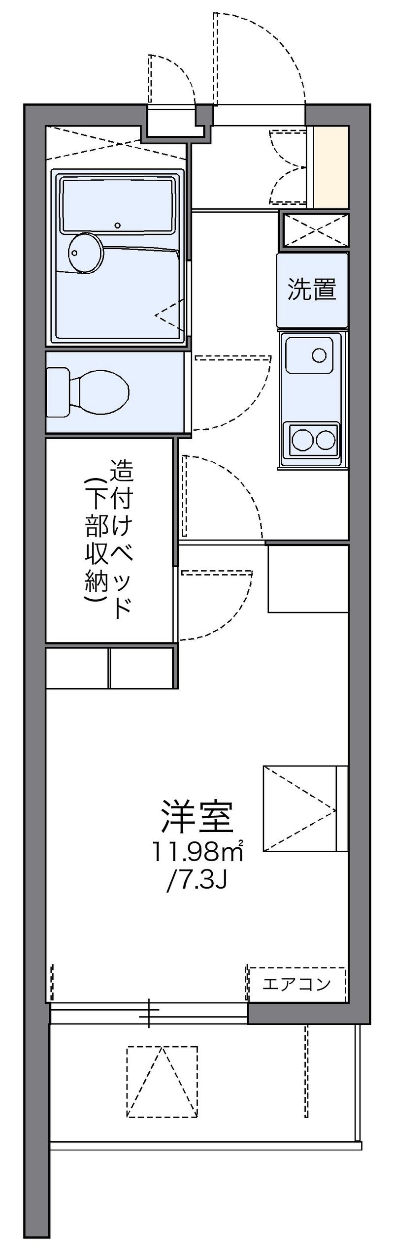 レオパレスウィンヒル 間取図