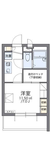 レオパレス南花園Ｊ１ 間取り図