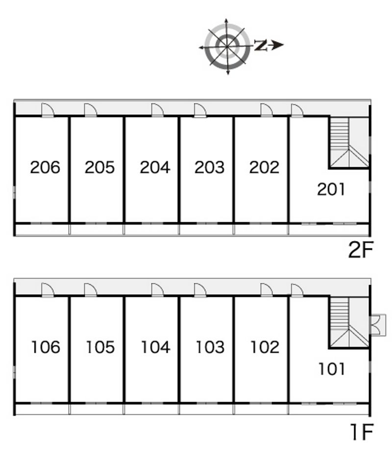 レオパレス宇佐 間取配置図