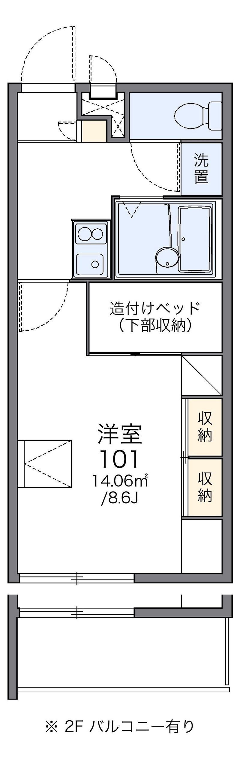 レオパレスＮｏｒｔｈＳｑｕａｒｅⅠ 間取図