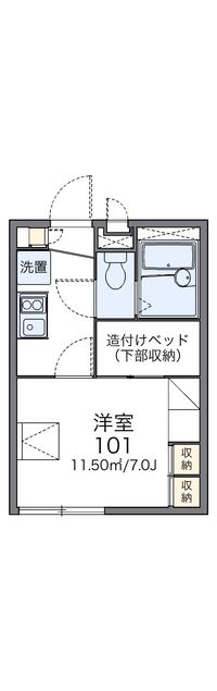 レオパレスエムケーズホーム 間取図