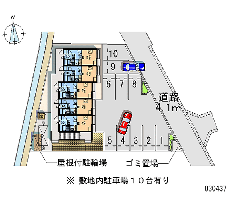 レオパレスアクア門前 月極駐車場