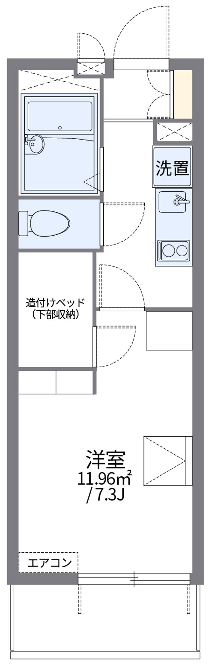 レオパレス逢阪 間取図