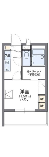 レオパレスヨコミチ 間取り図