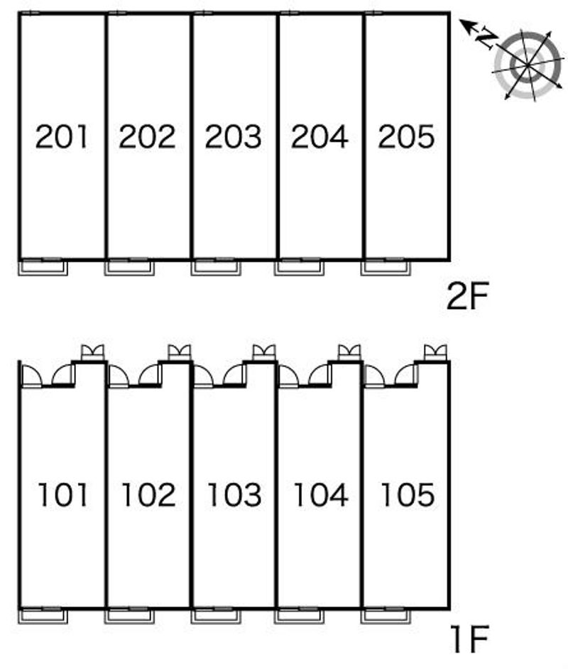 レオパレスフォレ 間取配置図