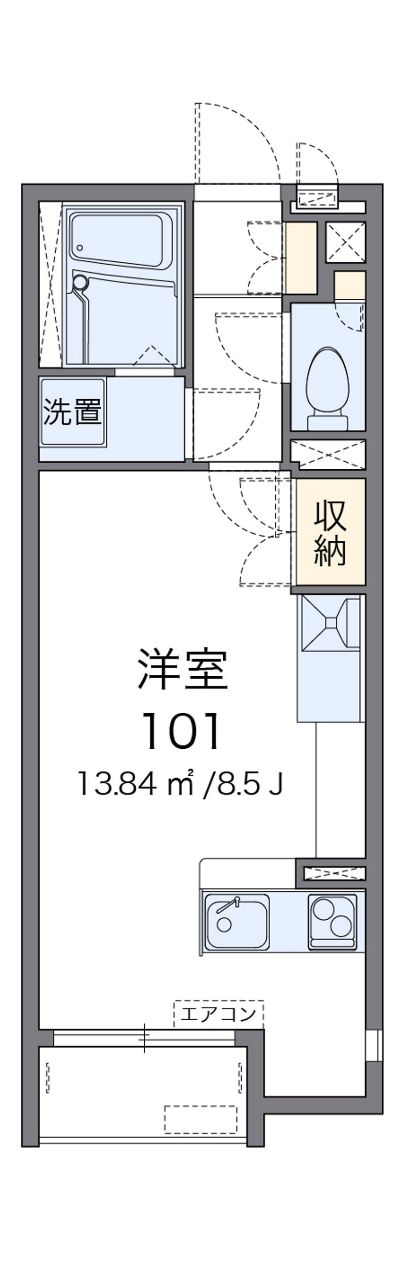 レオネクストリバーサイド 間取図