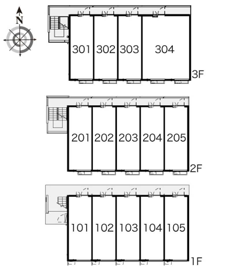 レオパレスＫＯＥＭＯＮ　Ⅱ 間取り配置図