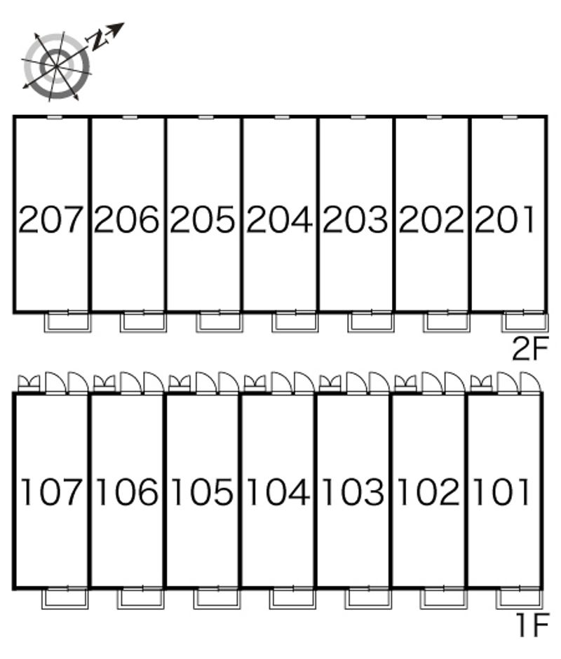 レオパレスアーク 間取配置図