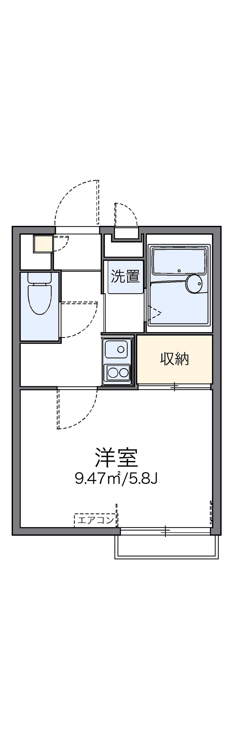 レオパレス小日向 間取図