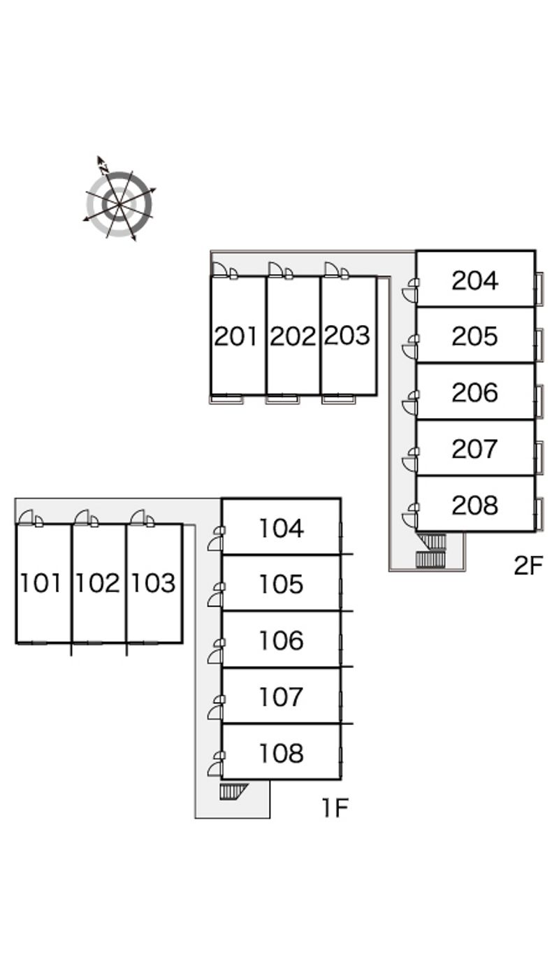 レオパレスベルグローリー 間取配置図
