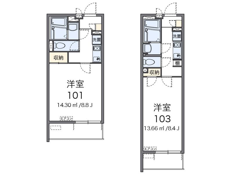 クレイノ大物 間取図