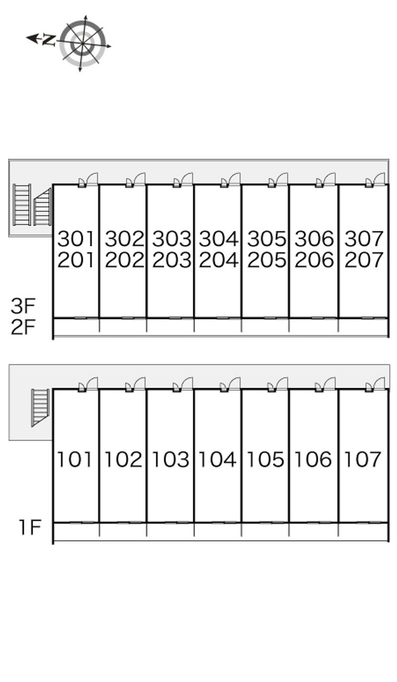 レオパレス康浜舎 間取配置図