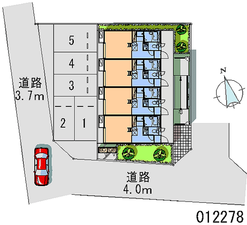 レオパレス石坂 月極駐車場