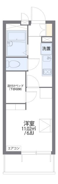 レオパレス和白駅前 間取り図