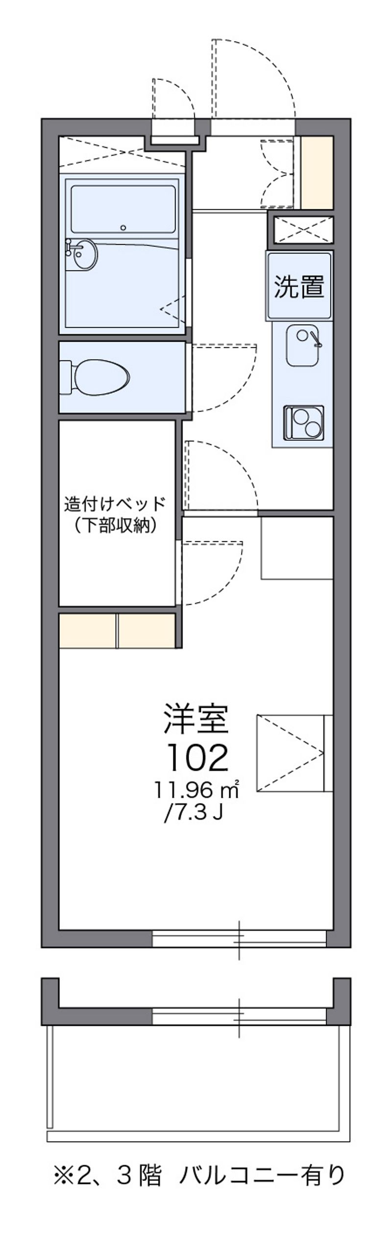レオパレスＦｌａｔｅｌｉｅｒ 間取図