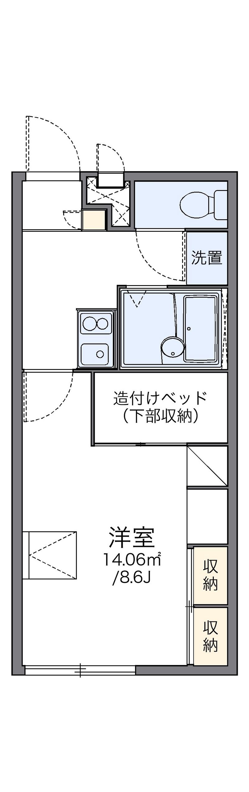 レオパレスメイゾンうすい 間取図