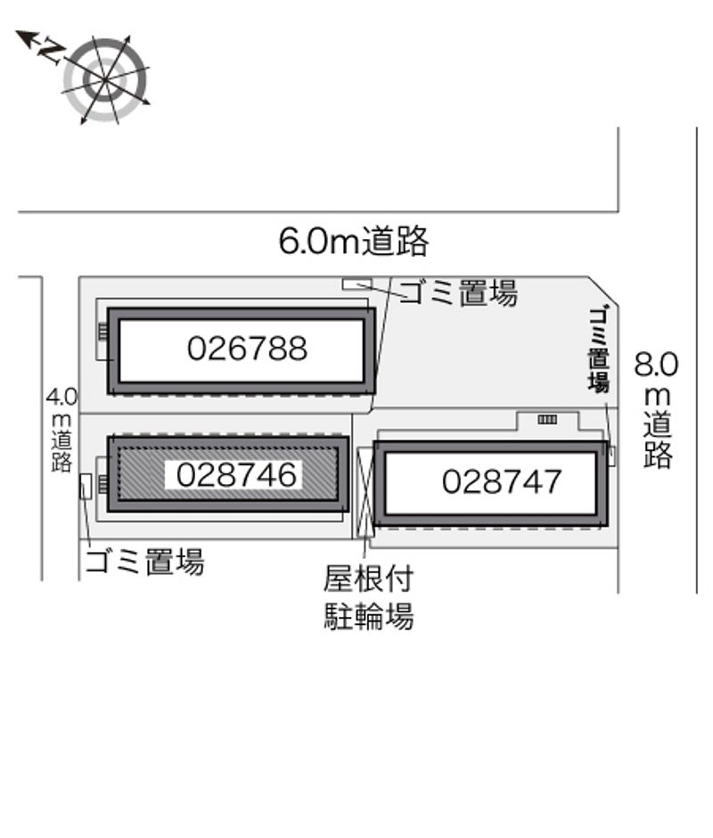 レオパレスウィステリア平井Ⅱ 配置図
