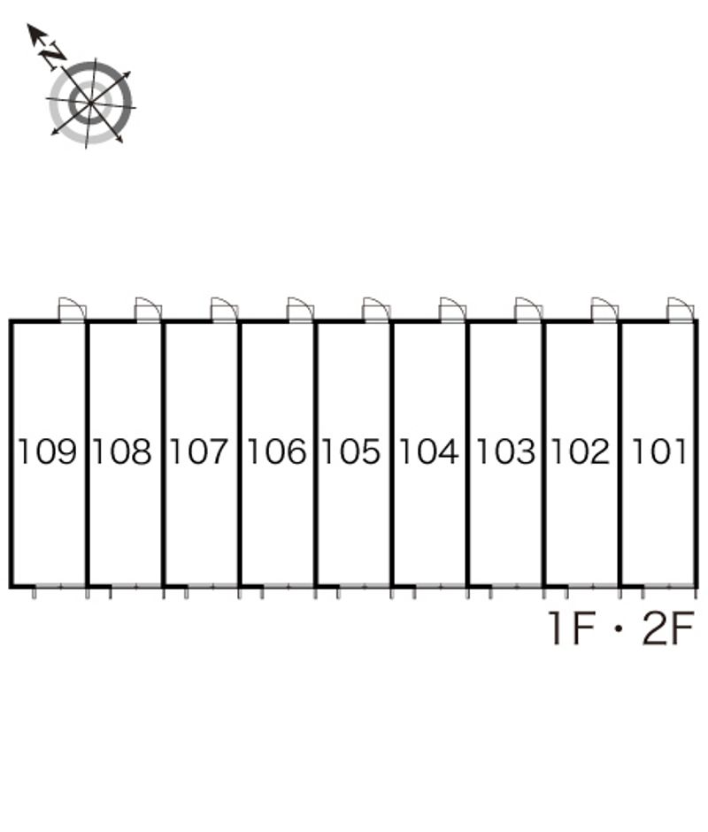 レオパレスあかし大久保 間取配置図