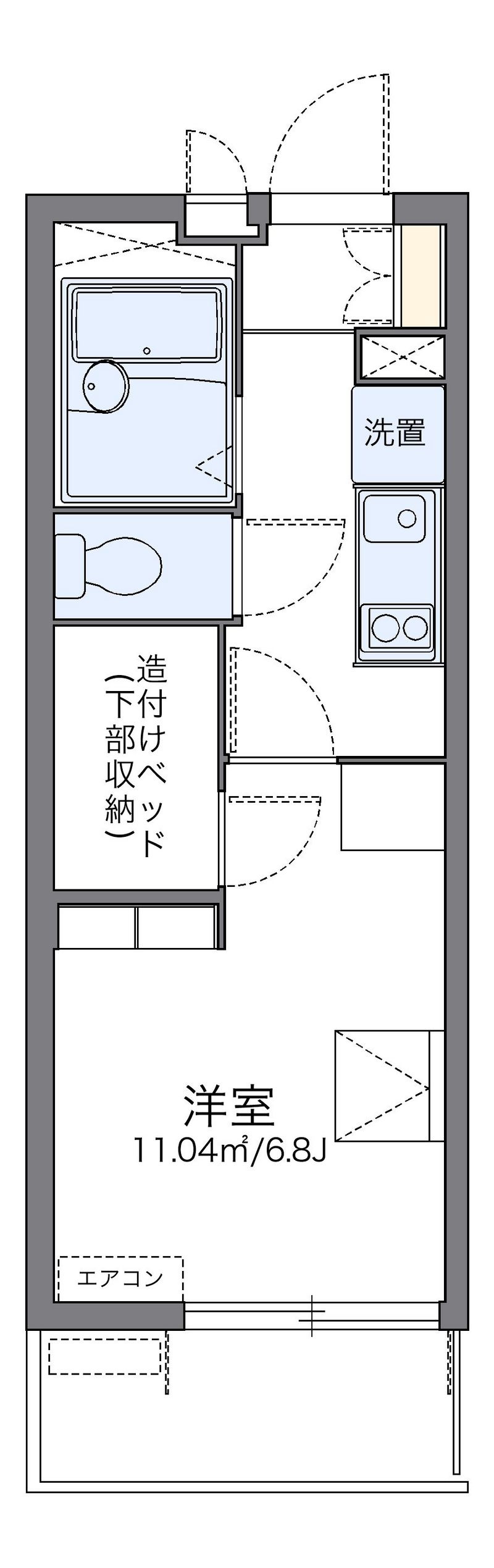 レオパレスビスタリー仁 間取図