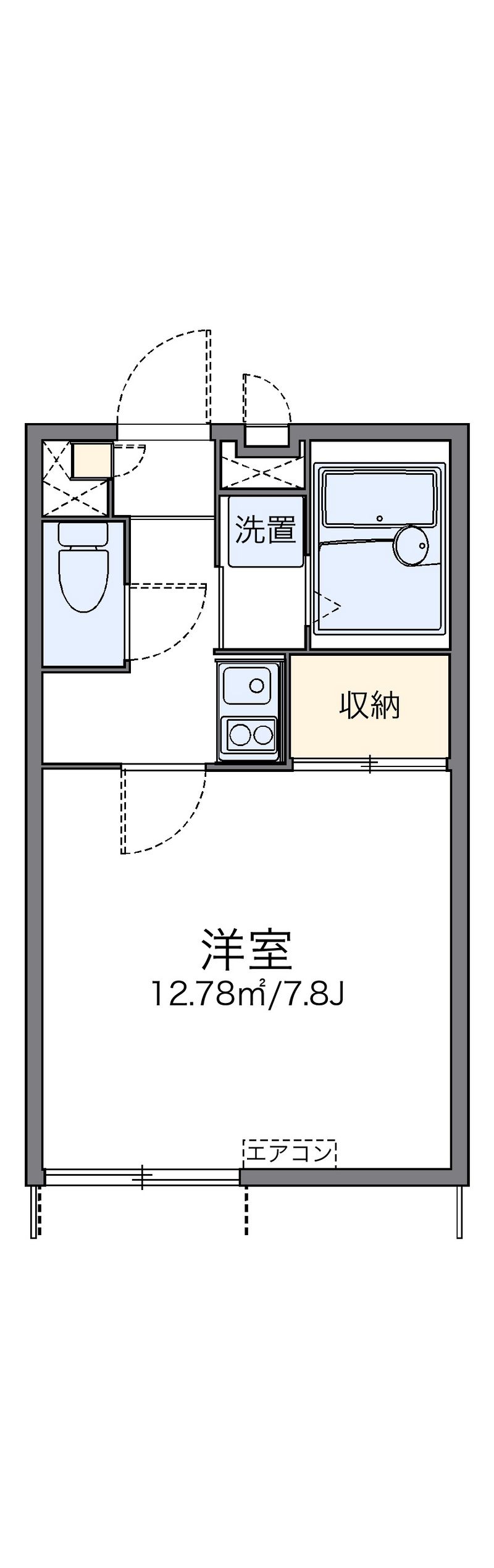 レオパレス外環富田林Ⅲ 間取図